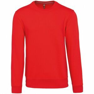 Kariban Mens Crew Neck Sweatshirt / Red